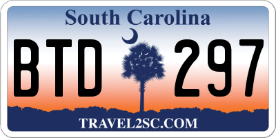SC license plate BTD297