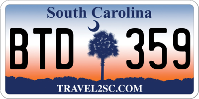 SC license plate BTD359
