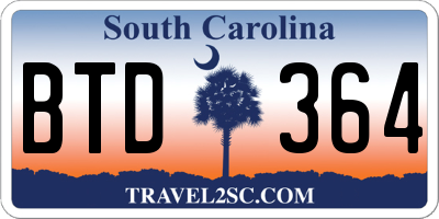 SC license plate BTD364
