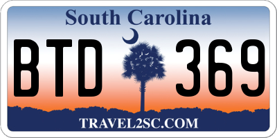 SC license plate BTD369