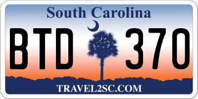 SC license plate BTD370