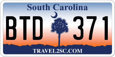 SC license plate BTD371