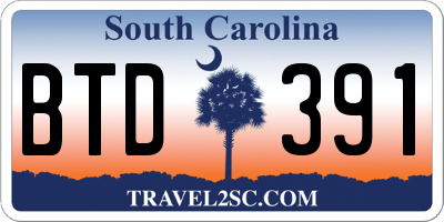 SC license plate BTD391