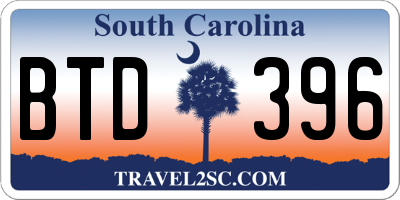 SC license plate BTD396