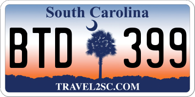 SC license plate BTD399
