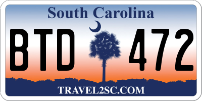 SC license plate BTD472