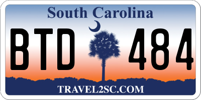 SC license plate BTD484