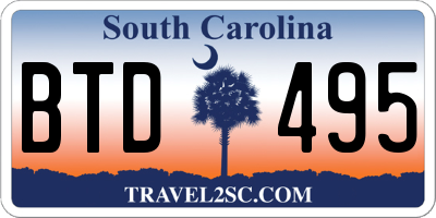 SC license plate BTD495