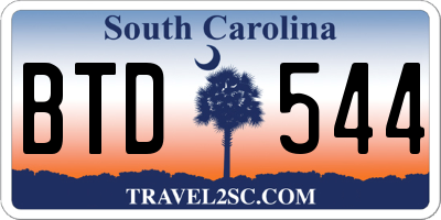 SC license plate BTD544