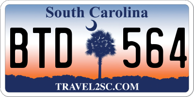 SC license plate BTD564