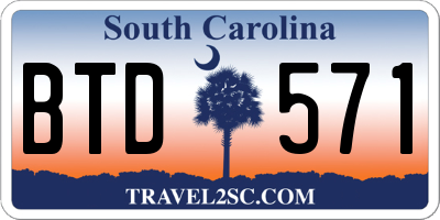 SC license plate BTD571