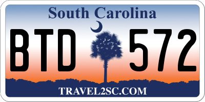 SC license plate BTD572