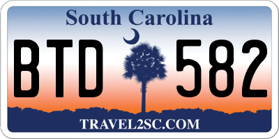 SC license plate BTD582
