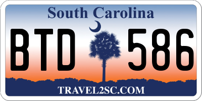 SC license plate BTD586