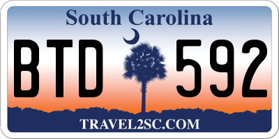SC license plate BTD592