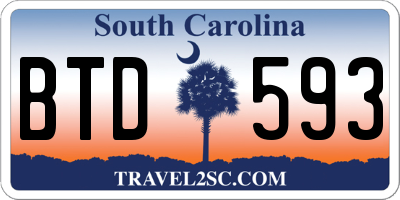 SC license plate BTD593