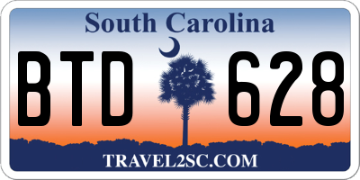 SC license plate BTD628
