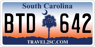 SC license plate BTD642