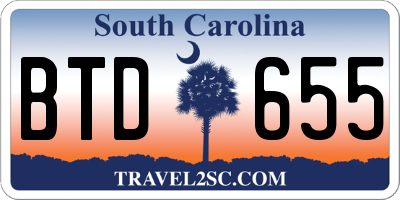 SC license plate BTD655