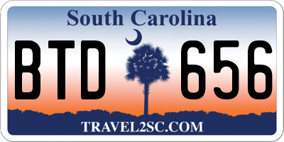 SC license plate BTD656