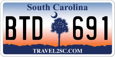 SC license plate BTD691