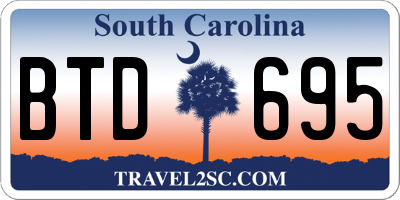 SC license plate BTD695