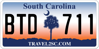 SC license plate BTD711