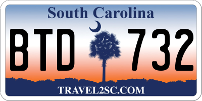 SC license plate BTD732