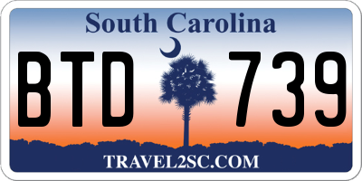 SC license plate BTD739