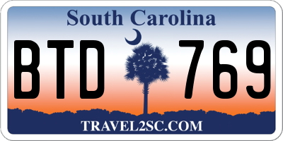 SC license plate BTD769