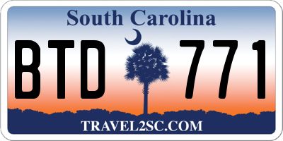 SC license plate BTD771