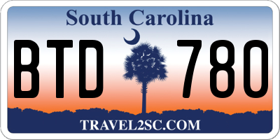 SC license plate BTD780