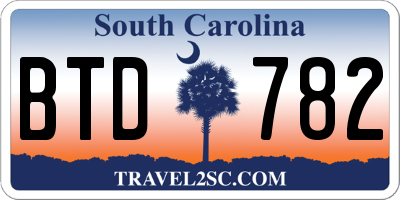 SC license plate BTD782