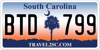 SC license plate BTD799