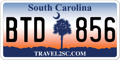 SC license plate BTD856