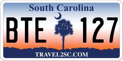 SC license plate BTE127
