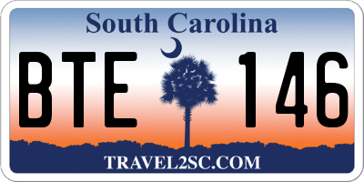 SC license plate BTE146
