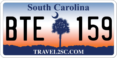 SC license plate BTE159