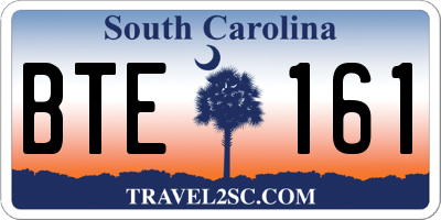 SC license plate BTE161