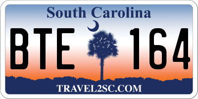 SC license plate BTE164