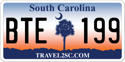 SC license plate BTE199