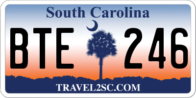 SC license plate BTE246