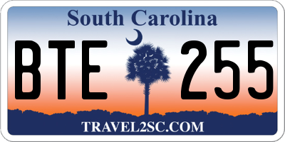 SC license plate BTE255