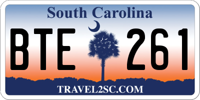 SC license plate BTE261