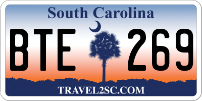 SC license plate BTE269