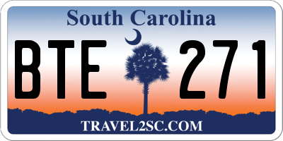 SC license plate BTE271