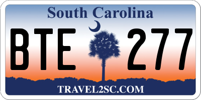 SC license plate BTE277