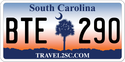 SC license plate BTE290