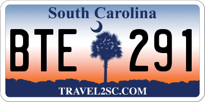 SC license plate BTE291