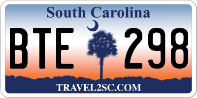 SC license plate BTE298